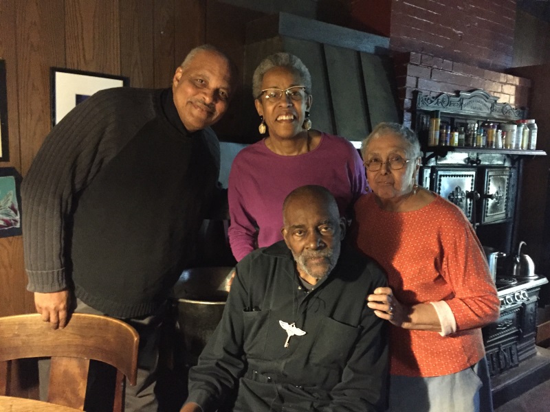 Photo of project adaptation team. Bottom counterclockwise is Hon. Mel H. King, Ms. Joyce King, Dr. Cheryl Holmes, Brandon Guillermo